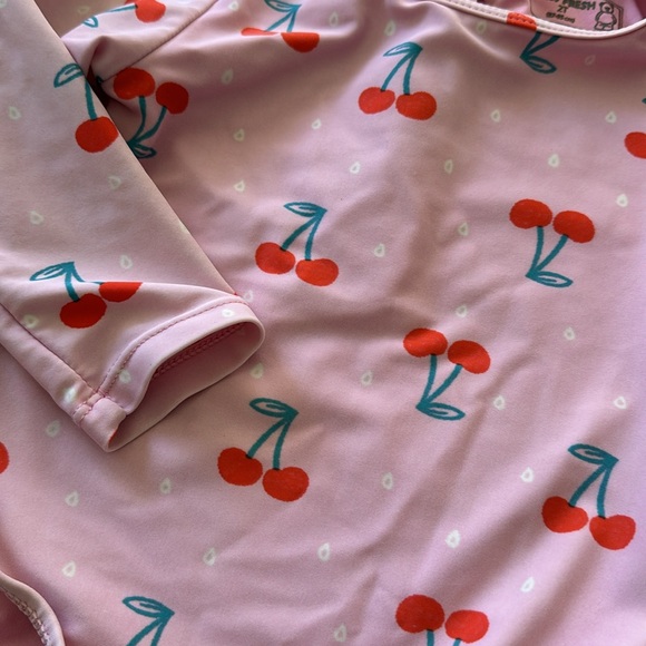 Baby Fresh Cherry Long Sleeve Swimsuit - Picture 2 of 5